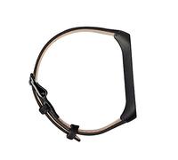 KOMBIUDA Correa De Piel De Becerro Pulsera Correa De Reloj De Tela Muñeca Banda Deporte Mira La Pulsera Negro