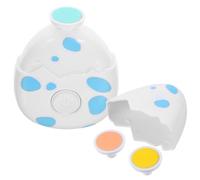 KOMBIUDA Cortauñas Función Rápida para Bebés Eléctrico Diseño de Huevo de Plástico Azul y Cabezales de Lijado para Manicura Segura en Recién Nacidos y Niños Pequeños