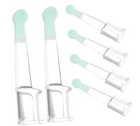 KOMBIUDA Cucharas de Silicona para Oídos 6 Piezas Puntas Visuales Reemplazables para Eliminación de Cerumen Accesorio de Limpieza de 3,0 a 3,9 Mm para Adultos y Bebés Suministros para Higiene Auditiva