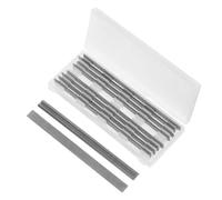 KOMBIUDA Cuchilla de repuesto para cepilladora manual, cuchillo cepillador para carpintería, acero, 10 piezas, plata, para madera, trabajos de carpintería y fabricación de muebles