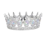 KOMBIUDA de reina para mujer: Tiara de boda con diamantes de imitación de 15 cm. Joya de de princesa para cumpleaños, graduación, desfiles y accesorios para el cabello de novia.
