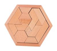 KOMBIUDA de Tangram de Madera para Niños Juguete Educativo Juego de Aprendizaje 10 Piezas para Desarrollo Cognitivo y Creatividad