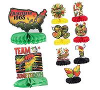 KOMBIUDA Decoraciones De Nido De Abeja para Juneteenth Adornos De Papel para Fiestas 9 Piezas