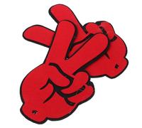 KOMBIUDA Dedos Gigantes de Fieltro Rojo para Animadoras 2 Piezas Tamaño Pequeño Accesorios Deportivos para Fiestas y Eventos de Equipo Gesto de Victoria