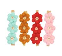 KOMBIUDA Diademas para Niñas 4 Pcs Accesorios Cabello sin Colores Brillantes Hecho a Mano para Recién Nacidos y Bebés y Disfraces