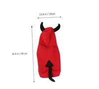 KOMBIUDA Disfraz de Demonio para Mascotas Ropa de Halloween para Perros Pequeños Traje Divertido para Fiestas y Sesiones de XL Diseño Único para Mascotas