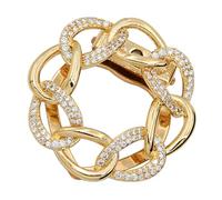 KOMBIUDA Elegante anillo de bufanda con cierre de clip dorado para bufanda de seda, anillo de ropa de moda para tela y camiseta, versátil para mujer, cumpleaños, boda, fiesta