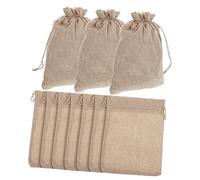 KOMBIUDA Elegantes 10 Bolsas De Arpillera Con Cordón De 14 X 10 Pulgadas Versátiles Para Decoraciones Y Fiestas