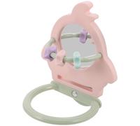 KOMBIUDA Espejo Pequeño para Pájaros con Percha de Plástico Rosa Claro Juguete Interactivo para Loros Masticar y Triturar Accesorio para Jaulas de Periquitos Cacatúas y Cotorras