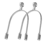 KOMBIUDA Espuelas de Montar Inglesas de Acero Inoxidable con Bola Rodante, Ajustables para Botas, Par para Hombre, Equipo Ecuestre para Suministros y Trabajo de Caballos