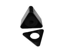 KOMBIUDA Estación De Logotipo De Micrófono Triangular Abs para Entrevistas, Profesionales, Diseño Compacto, Orificio De 1,54 Pulgadas, Color Negro, Uso En Estudio y Reportajes