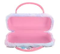 KOMBIUDA Estuche para Gafas de Peluche Unicornio Portátil y Diseño de Dibujos Animados para Niñas Funda Resistente y Arañazos para Gafas y Accesorios Pequeños