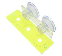 KOMBIUDA Expositor Acrílico para Corales de Acuario Marino con Ventosa Fluorescente Verde Soporte Pequeño de 3 Ranuras para Cultivo y Exhibición Peceras de Arrecife Base Estable para