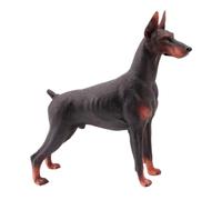 KOMBIUDA Figura de Perro Doberman Realista Marrón Adorno Estático de Simulación Decoración para Hogar Oficina y Coche Juguete Coleccionable