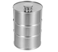 KOMBIUDA Frasco de Alcohol para Camping y Actividades al Aire Libre de Acero Inoxidable 750ml Diseño de Barril de Gasolina Cilíndrico, Fácil de Limpiar y Transportar