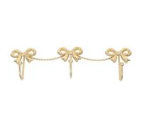 KOMBIUDA Gancho Metálico Decorativo Lazo Dorado 3 Ganchos para Colgar Llaves Toallas y Abrigos Dormitorio y Sala de Estar Accesorios Organizadores Compactos