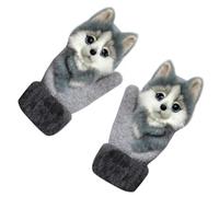 KOMBIUDA Guantes de Invierno de Peluche para Mascotas Cálidos y Resistentes con Forro Grueso y Diseño Elástico para Cómodo Exteriores Interiores