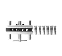 KOMBIUDA Guía de Perforación Autocentrante para Clavijas de Madera Posicionador Métrico de Acero Aleado Herramienta Portátil para Taladrar Precisión Superficies de Madera