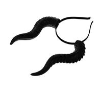 KOMBIUDA Halloween Cosplay Headpiece Demon Horns Headband DIY Detachable Resin Horn Hair Hoop Adjustable Height Party Masquerade Accessories One Fits All Colorfast Material