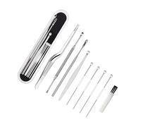 KOMBIUDA herramientas de limpieza de oídos cuchara de primavera hisopo pinzas recogedor de cera del oído herramienta para eliminar la cera del oído masaje orejera pasar a buscar