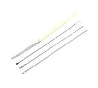 KOMBIUDA Herramientas De Limpieza De Oídos De Acero Inoxidable Incluye Cucharas De Diseño Espiral y Kit Ergonómico Antideslizante Para Limpieza Segura De Cerumen Casa