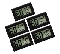 KOMBIUDA Higrómetro Digital Interior 5 Piezas Medidor de Temperatura y Humedad Ambiente Herramienta Portátil para Oficina y Dormitorio Compacto y Preciso para Control Ambiental