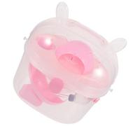 KOMBIUDA Jaula Portátil para Hámster Transparente Caja de Transporte Resistente de Plástico para Mascotas Pequeñas Jaula de Viaje Cómoda y para Cobayas y Roedores Pequeños