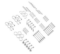 KOMBIUDA Joyería Corporal de Acero Inoxidable para Piercing de Lengua Labret y Nariz Decoración de Moda Color Plateado Fácil de Usar y Seguro para Cuerpo