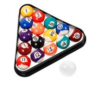 KOMBIUDA Juego de 17 Mini Bolas de Billar para Niños, Resina y Plástico
