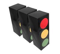 KOMBIUDA Juego de Cajas de con Forma de Semáforo en Rojo Suministros para Fiestas de Cumpleaños Caja de Dulces con Luz de Señal Papel Resistente Artesanía Exquisita para Envolver Dulces o Juguetes