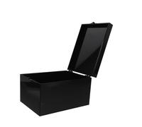 KOMBIUDA Kit De Inyección Pastillero Baul Almacenaje Exterior Compartimientos De Almacenaje Organizador De Pastillas Transparente Organizador De Píldoras Caso De Oficina Negro Acrílico
