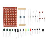 KOMBIUDA Kit Práctica Soldadura para Principiantes con Componentes Diversos y Tablero Equipo Soldadura Educativo para Aprender Circuitos Eléctricos y Habilidades Electrónicas Básicas