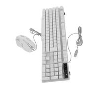 KOMBIUDA Kit Teclado y Ratón con Cable USB Retroiluminado para Gaming y Uso Diario con Diseño Ergonómico y Teclas Anti-Fatiga Accesorio Práctico y Duradero para Ordenador Portátil y