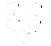 KOMBIUDA Kitten Teaser Replacement Heads Fly Shaped Cat Toy For Interactive Chasing and Playing Lightweight Cat Play Refills Easy To Install