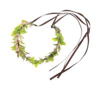 KOMBIUDA Leaf Crown Headband Unisex Heart Shaped Elf Floral Wreath Cosplay Hair Accessory For Wedding Photo Shoots And Fantasy Costume