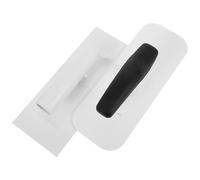 KOMBIUDA Llana para Yeso 2 Piezas Borde Cuadrado y Curvo Herramienta Manual para Acabado de Yeso Plástico Resistente Adecuado para Enlucir y Alisar Paredes en Decoración Mural Artística