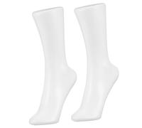 KOMBIUDA Maniquí de Pie Realista de Plástico Blanco para Exhibición de Calcetines y Medias, Superficie Lisa, Diseño Realista, Paquete de 2 Piezas para Eventos y Ferias
