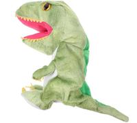 KOMBIUDA Marioneta de Mano de Dinosaurio Tiranosaurio de Peluche Verde, Juguete para Juegos de Roles, Boca Móvil, Adecuado Partir de 3 Años, Marionetas de Mano Realistas Color Aleatorio