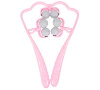 KOMBIUDA Masajeador Manual de Cuello y Hombros Portátil 6 Bolas Rodantes Accesorio de Masaje Multifuncional para Aliviar Tensión Muscular Herramienta Relajante para Uso Doméstico Color