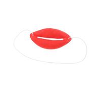 KOMBIUDA Máscara Boca de Salchicha Divertida 4 Piezas Labios Rojos de Goma Accesorios de Disfraz para Niños Cosplay Fotomatón Fiestas Reuniones Accesorios de Humor para Celebraciones
