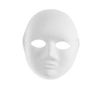 KOMBIUDA Máscara de Papel Maché Blanca para Pintar Diseño Ergonómico Cómodo Máscara de Representación Femenina para Niños Actividades Educativas Disfraces y Manualidades