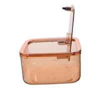 KOMBIUDA Mini Trash Can With Cover Transparent Plastic Tabletop Waste Bin With Press To Open Lid Small Grid Texture Desktop Garbage Container For Office Vanity Kitchen Organization