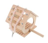 KOMBIUDA Nido para Pájaros de Madera con Perchero Colgante Caseta para Cría y Puesta de Huevos Compatible con Periquitos Agapornis y Ninfas para Jaulas Interiores Jardín