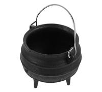 KOMBIUDA Olla de trípode de Hierro Negro, caldero pequeño con asa, para sahumerio, rituales y prácticas espirituales, Uso Decorativo en el hogar