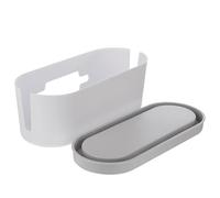 KOMBIUDA Organizador de Cables Grande para Regletas Caja de Almacenamiento Tapa Gris Resistente a Altas Temperaturas Práctico Estuche para Gestión y Protección de Enchufes en Hogar y