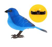 KOMBIUDA Pájaro Robot Eléctrico Azul Juguete de Pájaro Que Canta E Imita Sonidos Reales de Simulación en Plástico para Decoración y Entretenimiento
