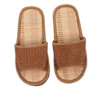 KOMBIUDA Pantuflas de Casa Ligeras de Ratán y Paja, Antideslizantes y Cómodas, para Pareja, Uso en Hogar y Playa, Talla 44-45, Zapatillas de Casa Mujer Baratas