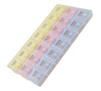 KOMBIUDA Pastillero Transparente De Celdas Organizador De Viaje Reutilizable Para Diarios y Vitaminas Para Viajes y Uso Diario