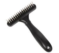 KOMBIUDA Peine para Limpieza de Pelo de Caballo con Mango Ergonómico Antideslizante Peine Metálico Resistente y Duradero para Cuidado de Mascotas para Eliminar Pelo Suelto y Desenredar