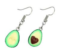 KOMBIUDA Pendientes Colgantes De Aguacate y Corazón Corazón Mujer Arcilla Polimérica Ligera Moda Casual Niñas